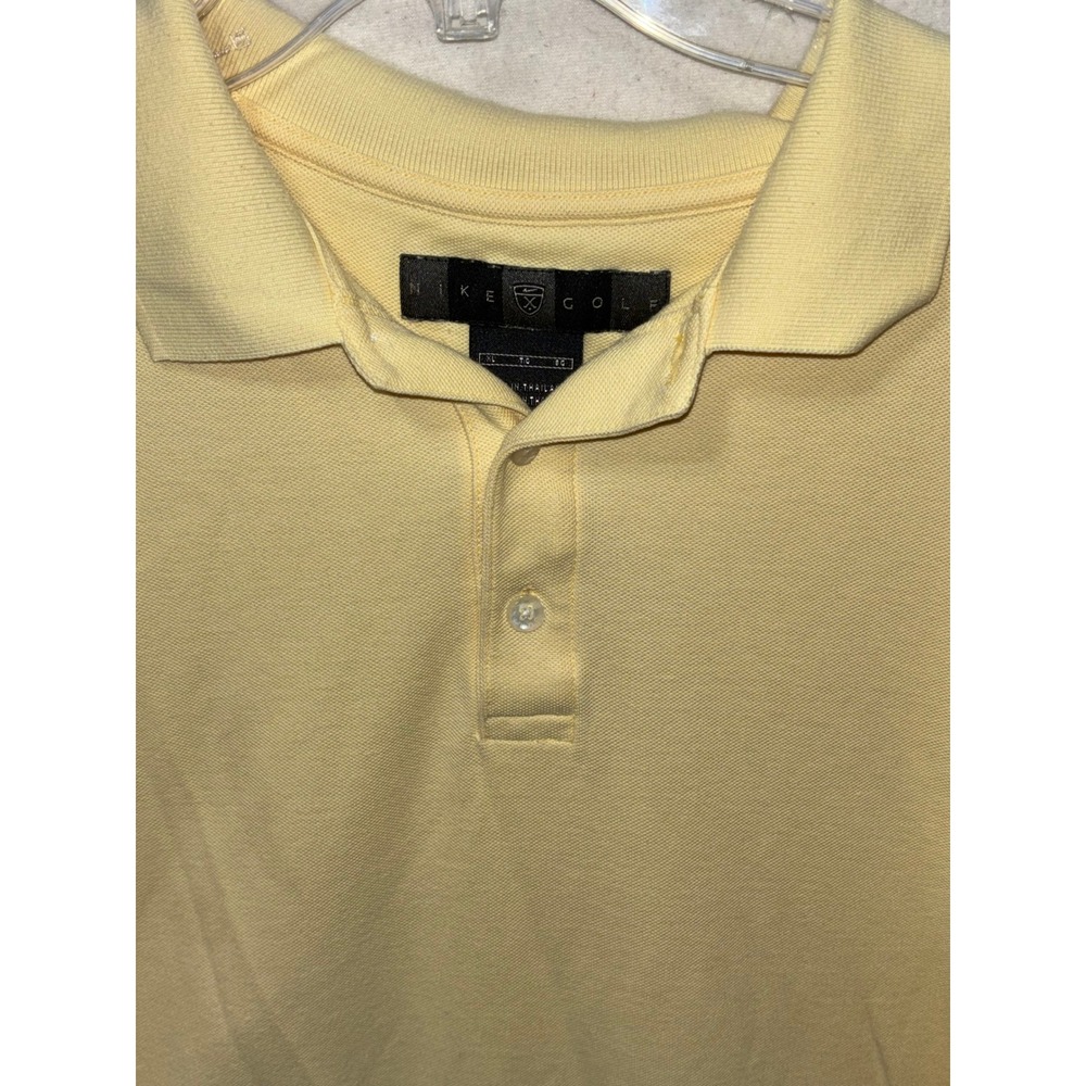 Lot of 2 Nike Golf Dri-FIT & Cutter Buck Polo Shirts Mens XL Yellow Striped - Picture 2 of 10
